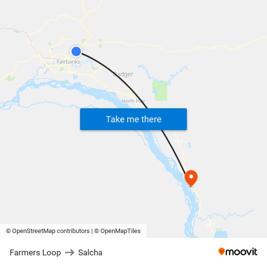 Farmers Loop to Salcha map