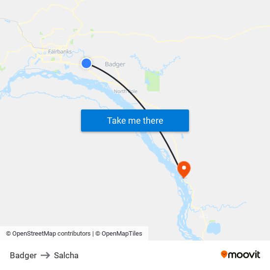 Badger to Salcha map