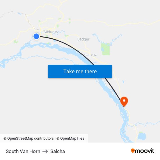 South Van Horn to Salcha map