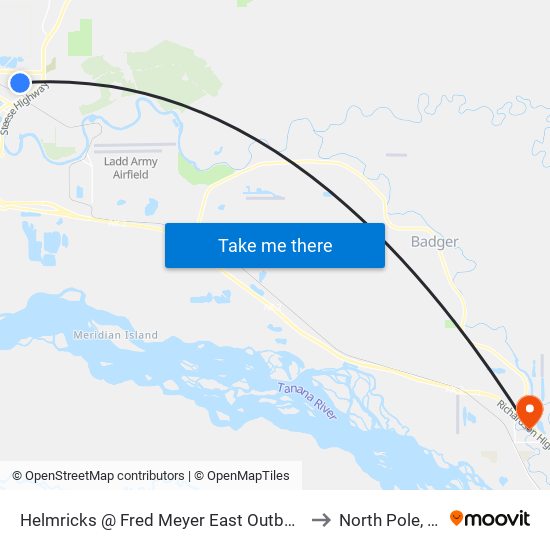 Helmricks @ Fred Meyer East Outbound to North Pole, AK map