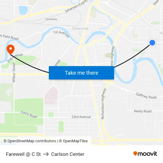 Farewell @ C St to Carlson Center map