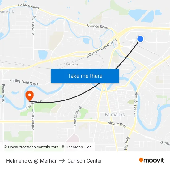 Helmericks @ Merhar to Carlson Center map