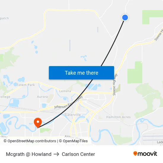 Mcgrath @ Howland to Carlson Center map
