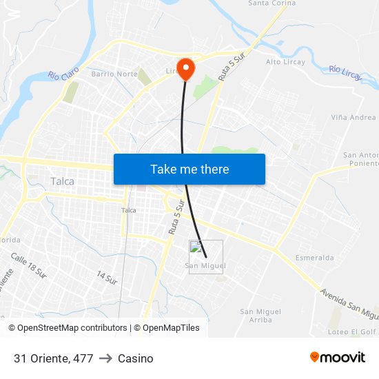 31 Oriente, 477 to Casino map
