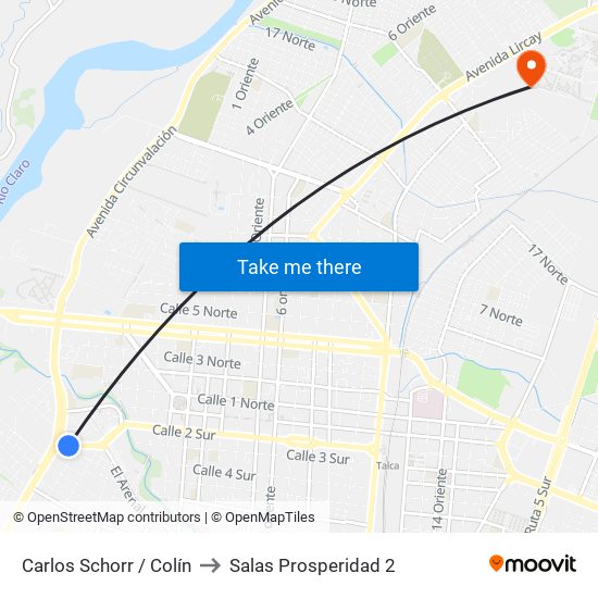 Carlos Schorr / Colín to Salas Prosperidad 2 map