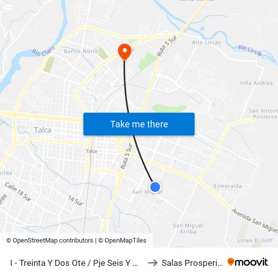 I - Treinta Y Dos Ote / Pje Seis Y Medio Sur C to Salas Prosperidad 2 map