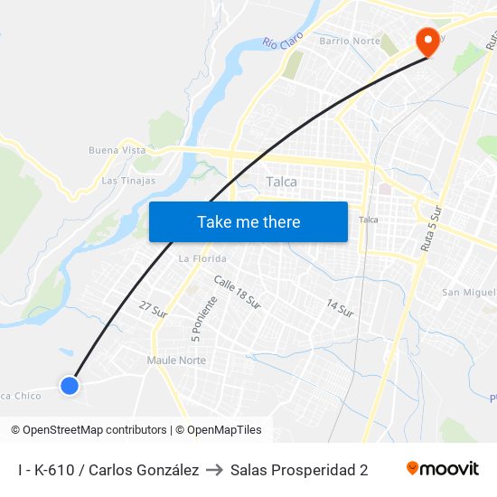 I - K-610 / Carlos González to Salas Prosperidad 2 map