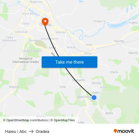 Haieu | Abc to Oradea map
