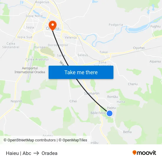 Haieu | Abc to Oradea map