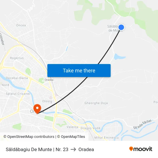 Săldăbagiu De Munte | Nr. 23 to Oradea map