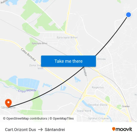 Cart.Orizont Dus to Sântandrei map