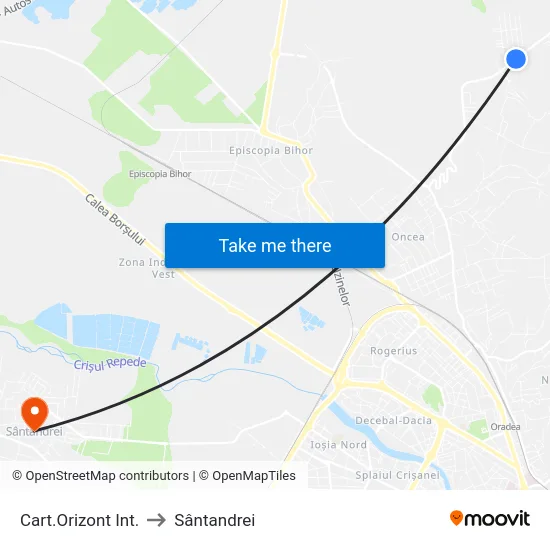 Cart.Orizont Int. to Sântandrei map
