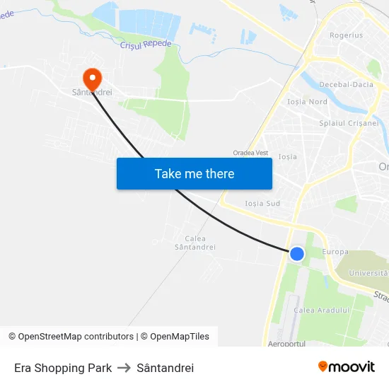 Era Shopping Park to Sântandrei map