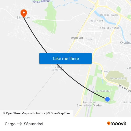 Cargo to Sântandrei map