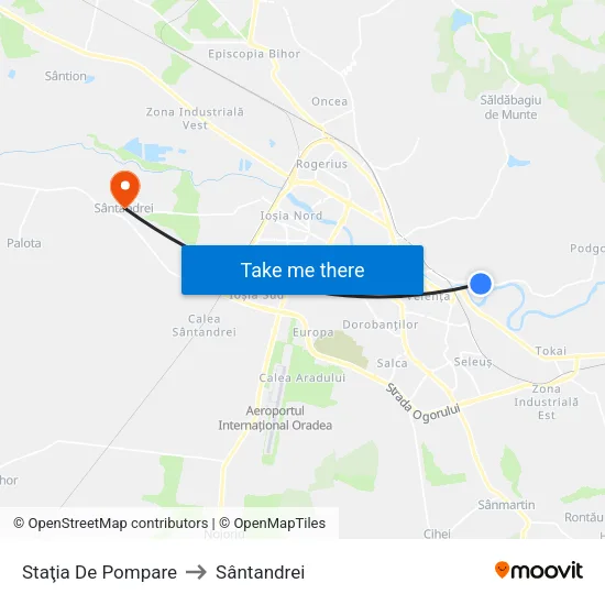 Mănăstirea Sfintei Cruci to Sântandrei map