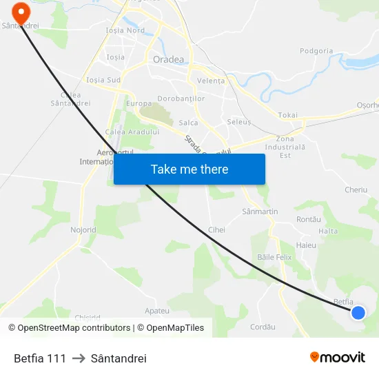 Betfia | Nr. 111 to Sântandrei map