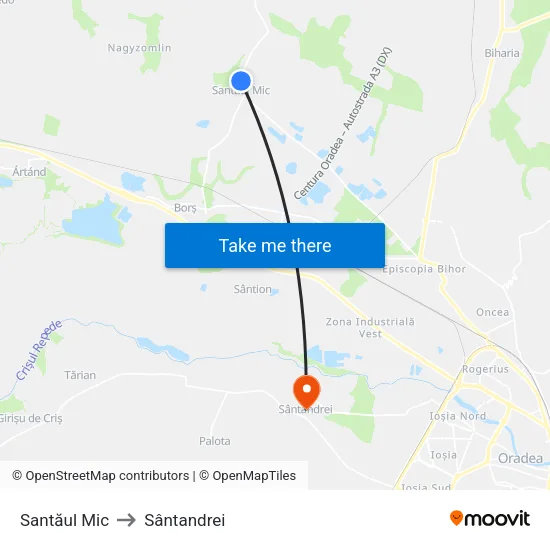 Santăul Mic | Nr. 137 to Sântandrei map