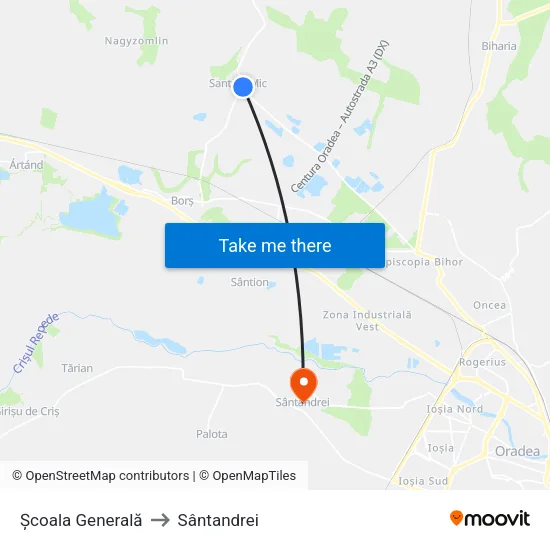 Santăul Mic | Școala Generală to Sântandrei map