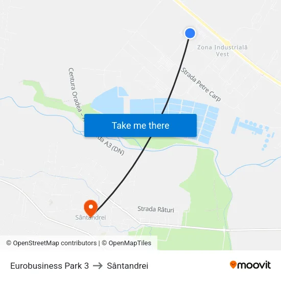 Eurobusiness Park 3 to Sântandrei map