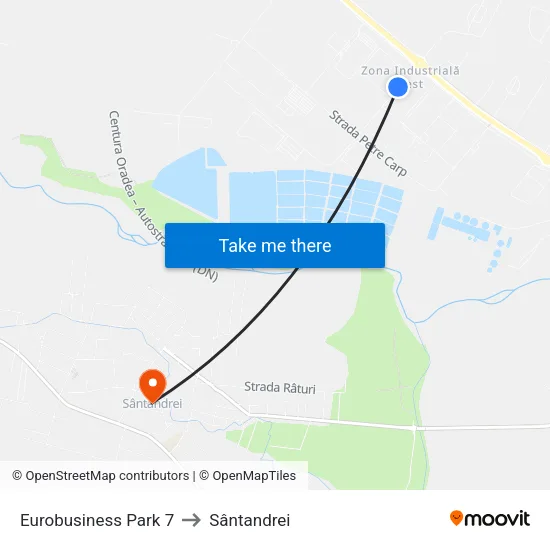 Eurobusiness Park 7 to Sântandrei map