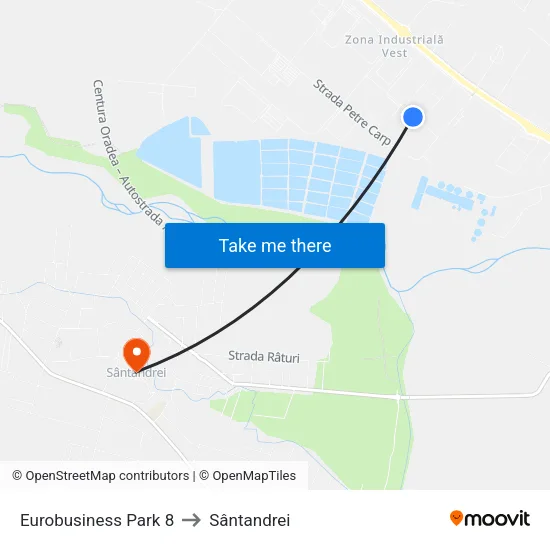 Eurobusiness Park 8 to Sântandrei map