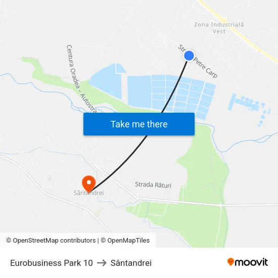 Eurobusiness Park 10 to Sântandrei map