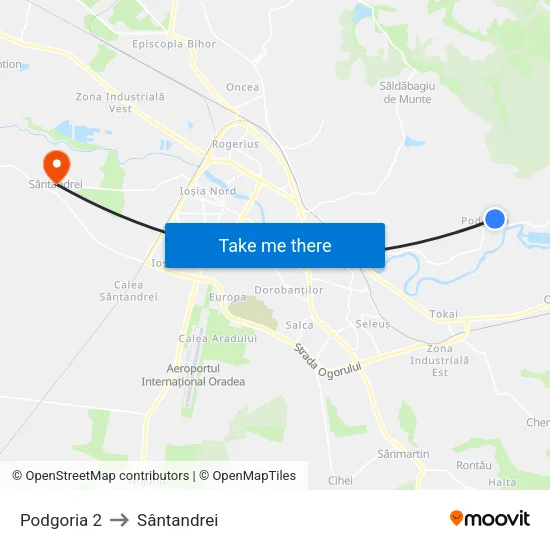 Podgoria Nr. 13 to Sântandrei map