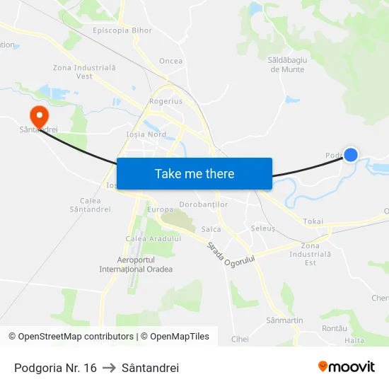 Podgoria Nr. 16 to Sântandrei map