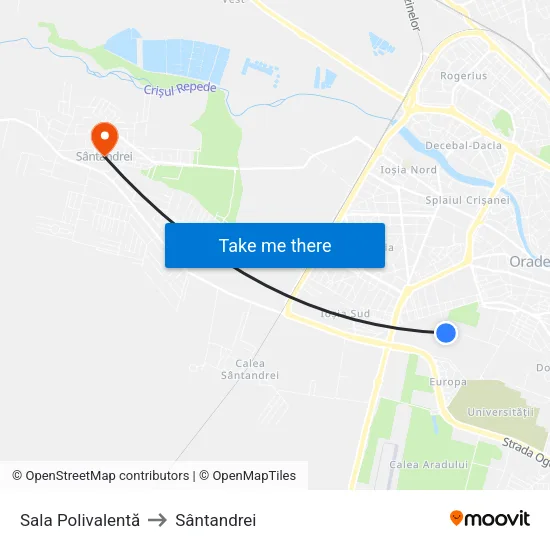 Sala Polivalentă to Sântandrei map
