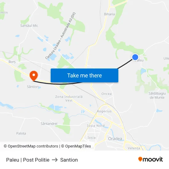 Paleu | Post Politie to Santion map