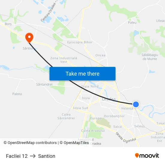 Facliei 12 to Santion map