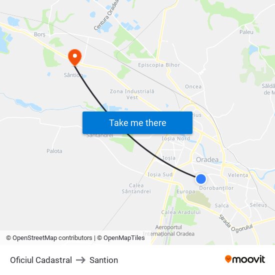 Oficiul Cadastral to Santion map