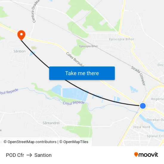 POD Rutier to Santion map