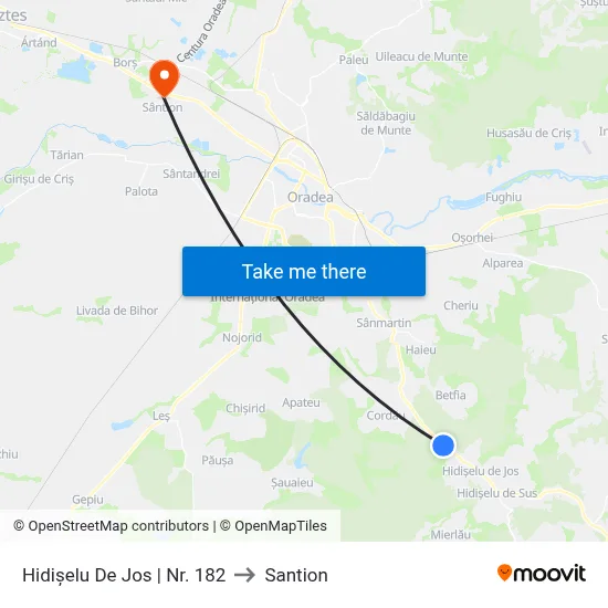 Hidișelu De Jos | Nr. 182 to Santion map