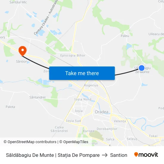 Săldăbagiu De Munte | Stația De Pompare to Santion map