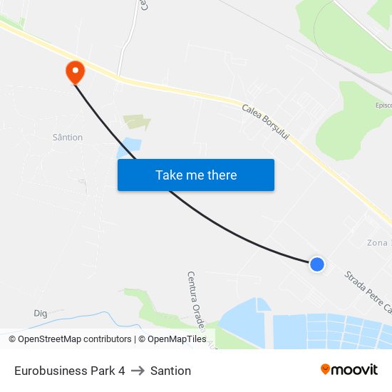 Eurobusiness Park 4 to Santion map