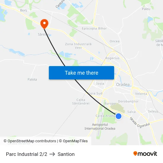 Parc Industrial 2/2 to Santion map