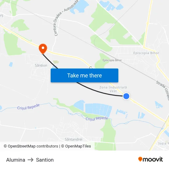 Alumina to Santion map