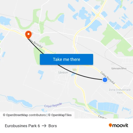Eurobusines Park 6 to Bors map
