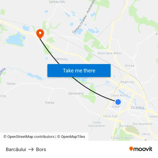 Barcăului to Bors map