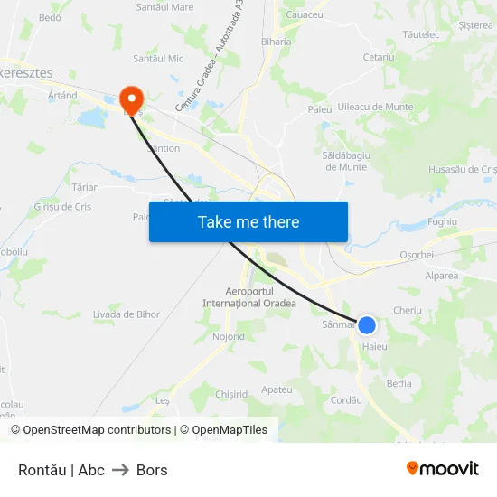 Rontău | Abc to Bors map