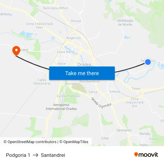 Bazinele Cu Apă to Santandrei map