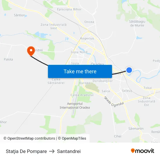 Mănăstirea Sfintei Cruci to Santandrei map