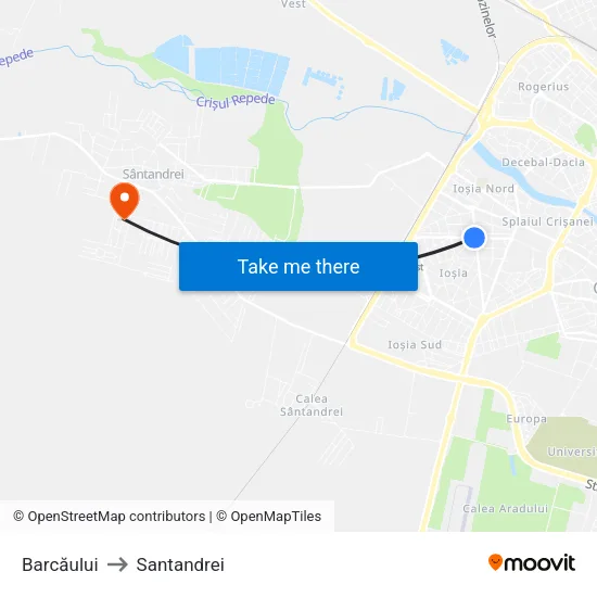 Barcăului to Santandrei map