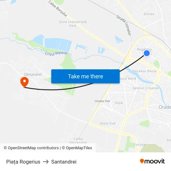 Piața Rogerius to Santandrei map