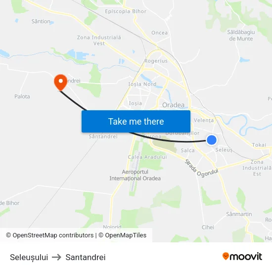 Seleușului to Santandrei map