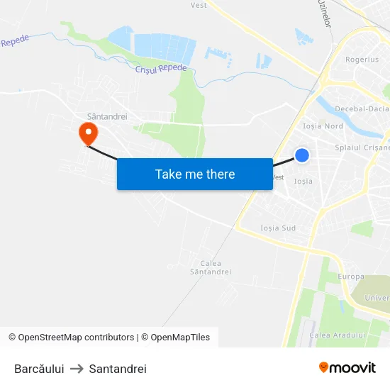 Barcăului to Santandrei map