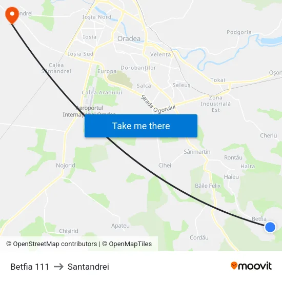 Betfia | Nr. 111 to Santandrei map