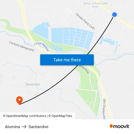 Alumina to Santandrei map