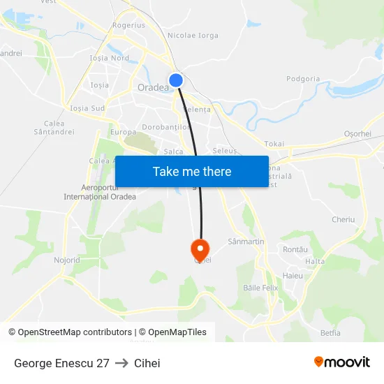 George Enescu 27 to Cihei map